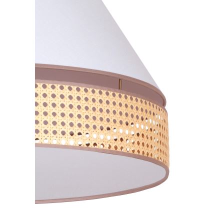 Duolla - Chandelier on a string AVIGNON 3xE27/15W/230V white/rattan