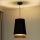 Duolla - Chandelier on a string BELL SHINY 1xE27/15W/230V d. 25 cm black/copper