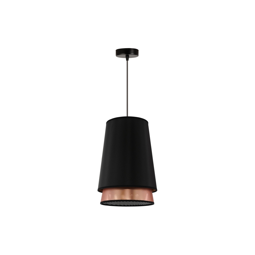 Duolla - Chandelier on a string BELL SHINY 1xE27/15W/230V d. 25 cm black/copper