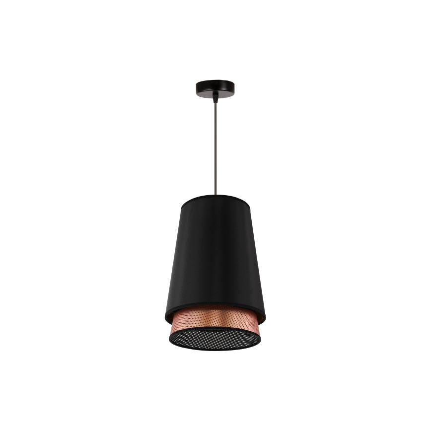 Duolla - Chandelier on a string BELL SHINY 1xE27/15W/230V d. 25 cm black/copper