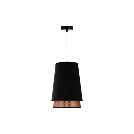 Duolla - Chandelier on a string BELL SHINY 1xE27/15W/230V d. 25 cm black/copper