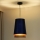 Duolla - Chandelier on a string BELL SHINY 1xE27/15W/230V d. 25 cm blue/copper