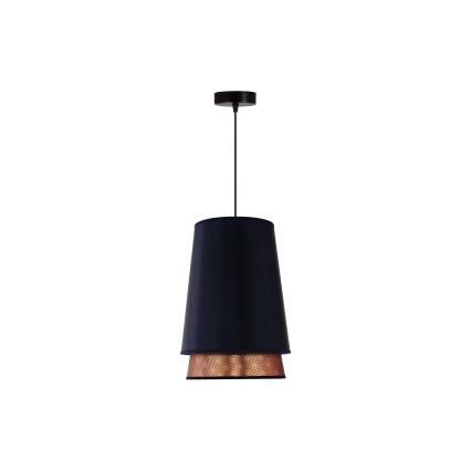 Duolla - Chandelier on a string BELL SHINY 1xE27/15W/230V d. 25 cm blue/copper