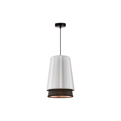 Duolla - Chandelier on a string BELL SHINY 1xE27/15W/230V d. 25 cm silver/black