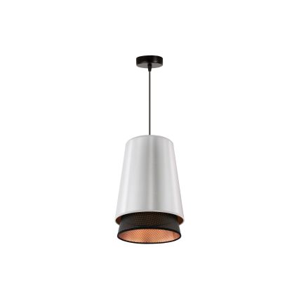 Duolla - Chandelier on a string BELL SHINY 1xE27/15W/230V d. 25 cm silver/black