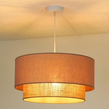 Duolla - Chandelier on a string BOHO 1xE27/15W/230V d. 45 cm beige/brown
