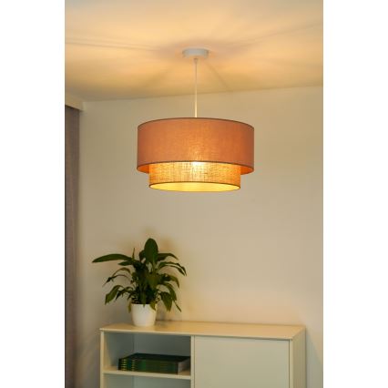 Duolla - Chandelier on a string BOHO 1xE27/15W/230V d. 45 cm beige/brown