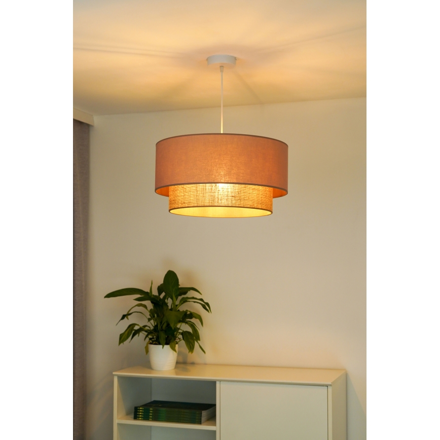 Duolla - Chandelier on a string BOHO 1xE27/15W/230V d. 45 cm beige/brown