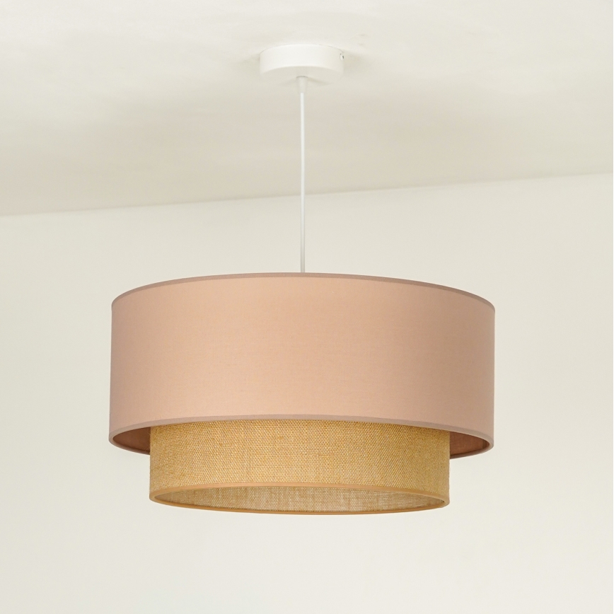 Duolla - Chandelier on a string BOHO 1xE27/15W/230V d. 45 cm beige/brown