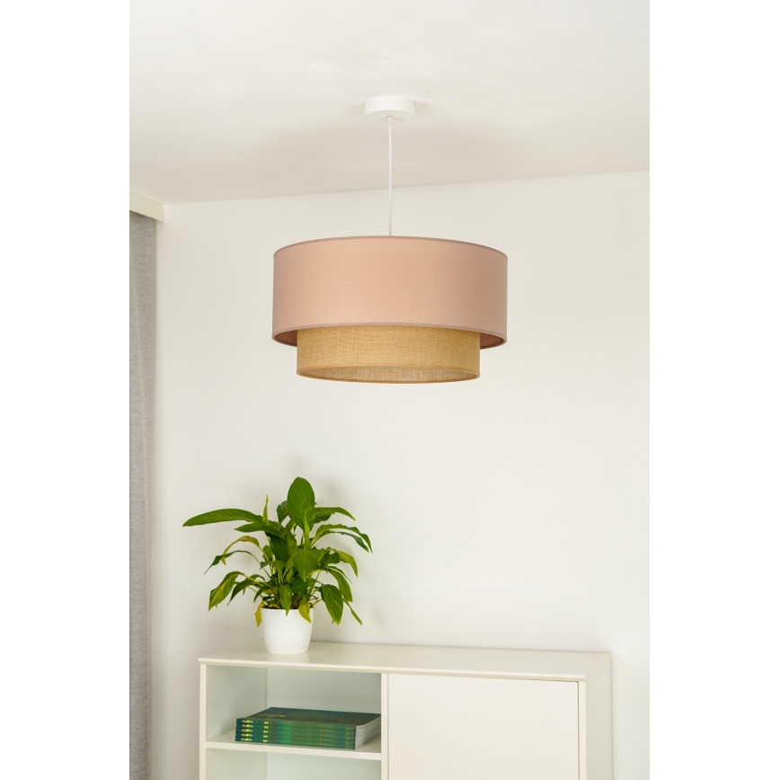 Duolla - Chandelier on a string BOHO 1xE27/15W/230V d. 45 cm beige/brown