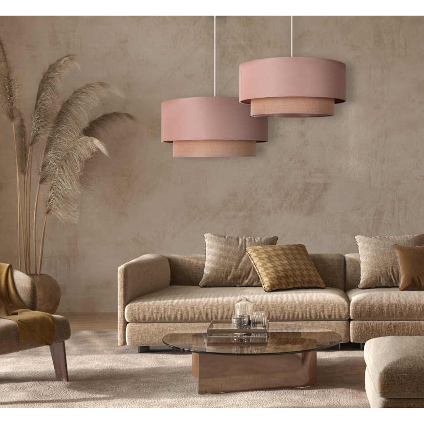 Duolla - Chandelier on a string BOHO 1xE27/15W/230V d. 45 cm beige/brown