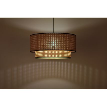Duolla - Chandelier on a string BOHO 1xE27/15W/230V d. 45 cm beige/rattan