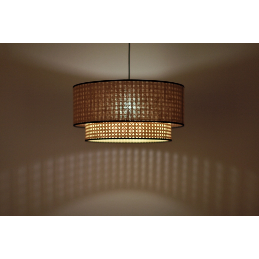 Duolla - Chandelier on a string BOHO 1xE27/15W/230V d. 45 cm beige/rattan
