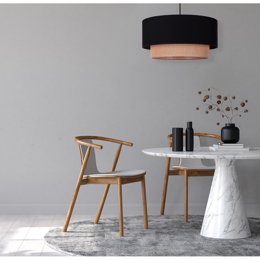 Duolla - Chandelier on a string BOHO 1xE27/15W/230V d. 45 cm black/brown
