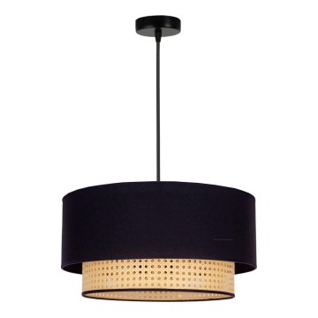 Duolla - Chandelier on a string BOHO 1xE27/15W/230V d. 45 cm black/rattan