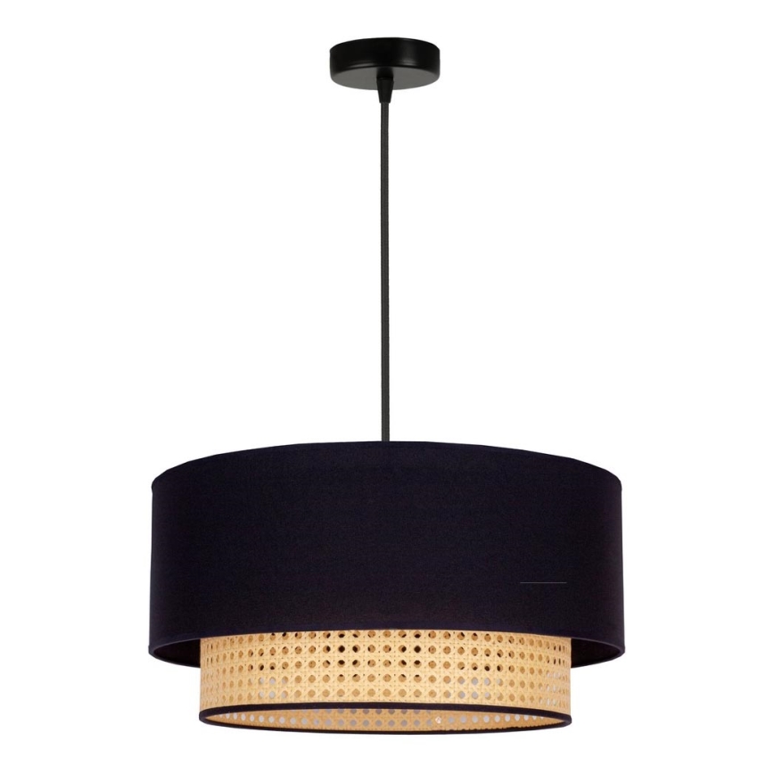 Duolla - Chandelier on a string BOHO 1xE27/15W/230V d. 45 cm black/rattan