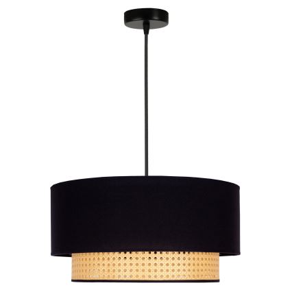 Duolla - Chandelier on a string BOHO 1xE27/15W/230V d. 45 cm black/rattan