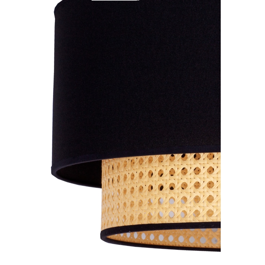 Duolla - Chandelier on a string BOHO 1xE27/15W/230V d. 45 cm black/rattan