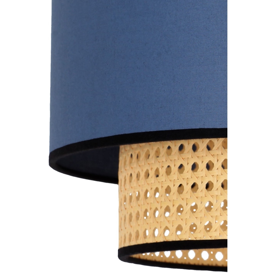 Duolla - Chandelier on a string BOHO 1xE27/15W/230V d. 45 cm blue/rattan