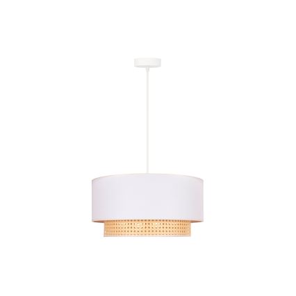 Duolla - Chandelier on a string BOHO 1xE27/15W/230V d. 45 cm creamy/rattan