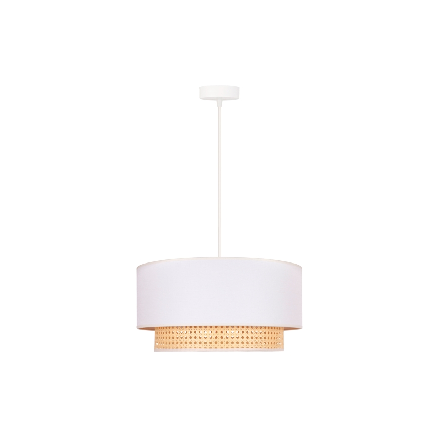 Duolla - Chandelier on a string BOHO 1xE27/15W/230V d. 45 cm creamy/rattan