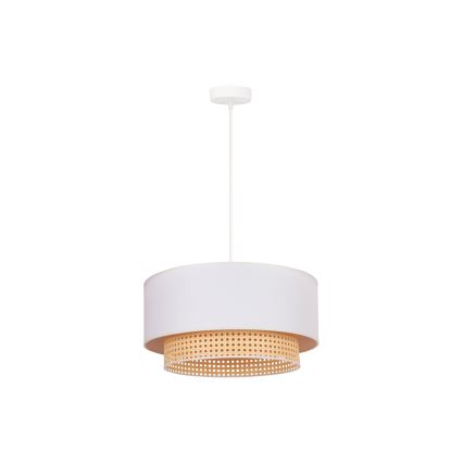 Duolla - Chandelier on a string BOHO 1xE27/15W/230V d. 45 cm creamy/rattan