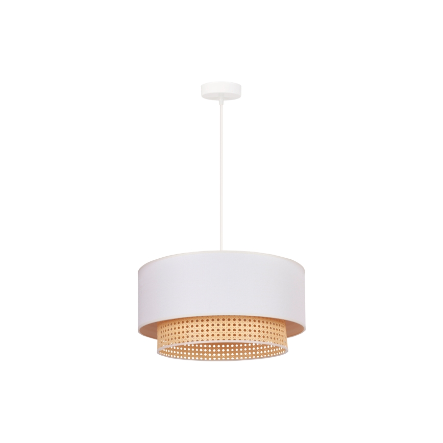 Duolla - Chandelier on a string BOHO 1xE27/15W/230V d. 45 cm creamy/rattan