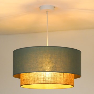 Duolla - Chandelier on a string BOHO 1xE27/15W/230V d. 45 cm green/brown