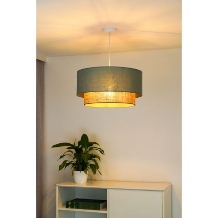 Duolla - Chandelier on a string BOHO 1xE27/15W/230V d. 45 cm green/brown