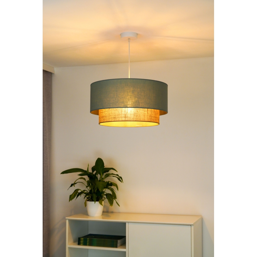 Duolla - Chandelier on a string BOHO 1xE27/15W/230V d. 45 cm green/brown