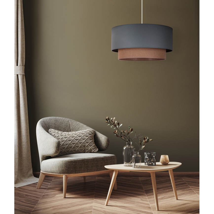Duolla - Chandelier on a string BOHO 1xE27/15W/230V d. 45 cm green/brown