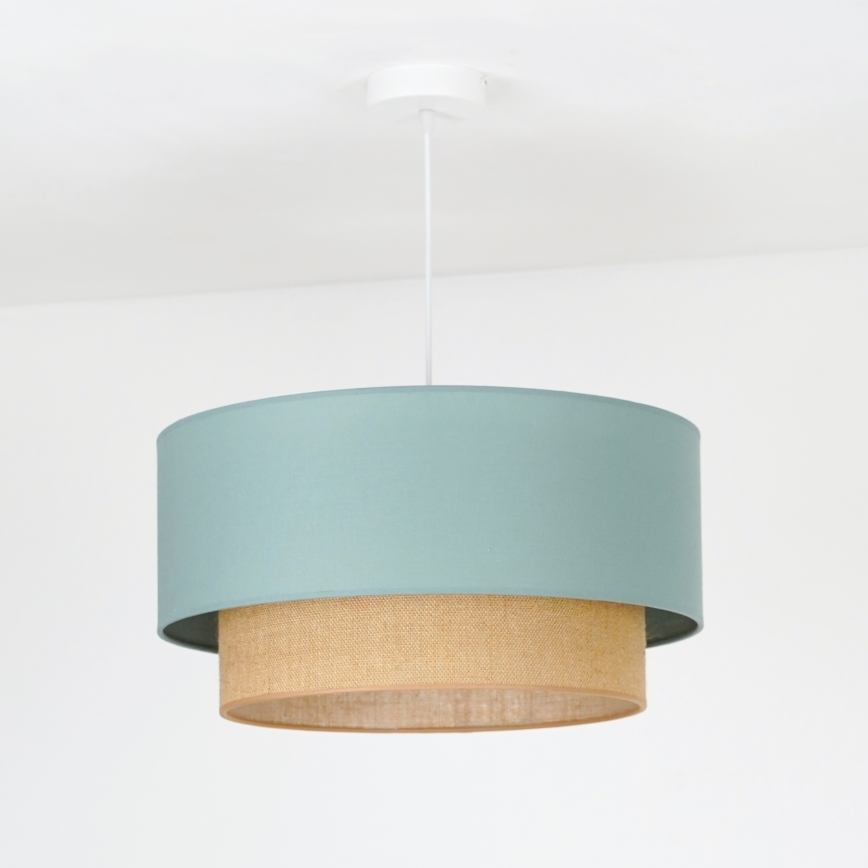 Duolla - Chandelier on a string BOHO 1xE27/15W/230V d. 45 cm green/brown