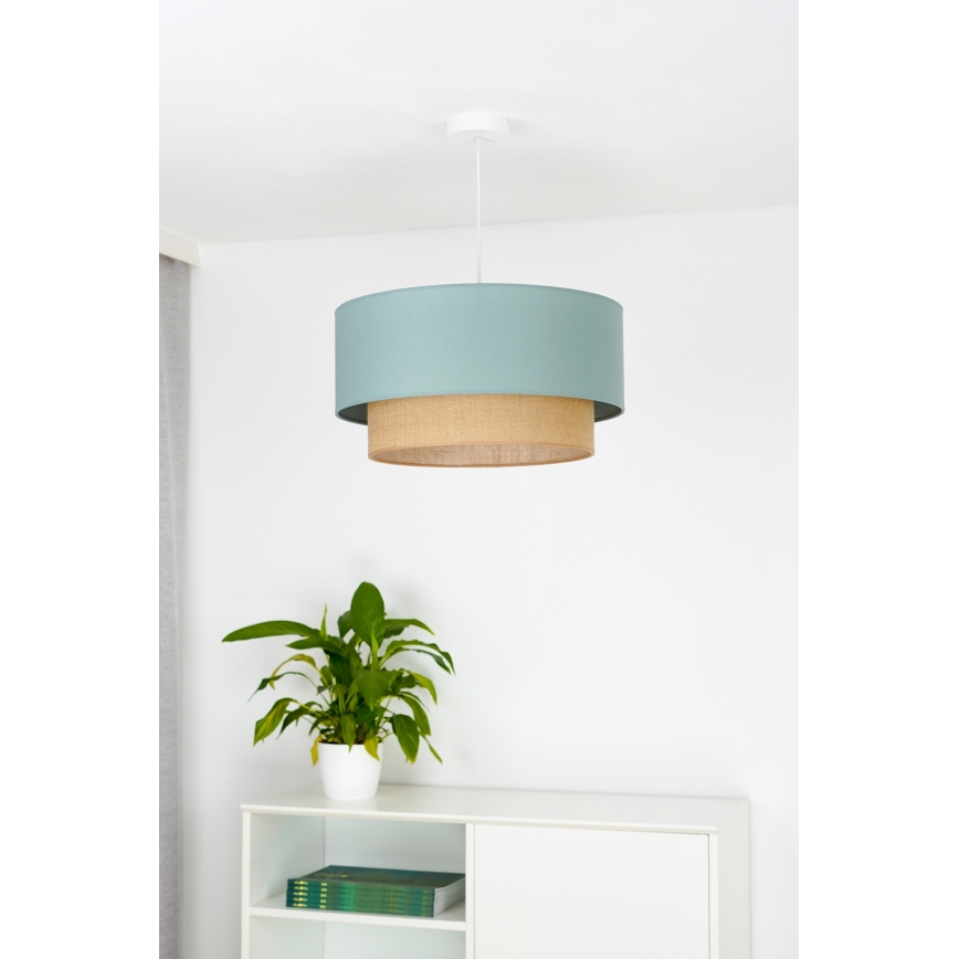 Duolla - Chandelier on a string BOHO 1xE27/15W/230V d. 45 cm green/brown