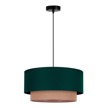 Duolla - Chandelier on a string BOHO 1xE27/15W/230V d. 45 cm green/brown