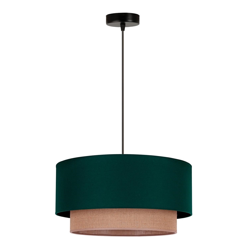 Duolla - Chandelier on a string BOHO 1xE27/15W/230V d. 45 cm green/brown