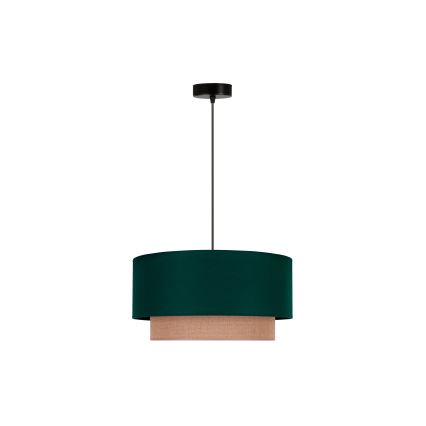 Duolla - Chandelier on a string BOHO 1xE27/15W/230V d. 45 cm green/brown