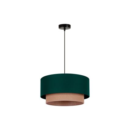 Duolla - Chandelier on a string BOHO 1xE27/15W/230V d. 45 cm green/brown