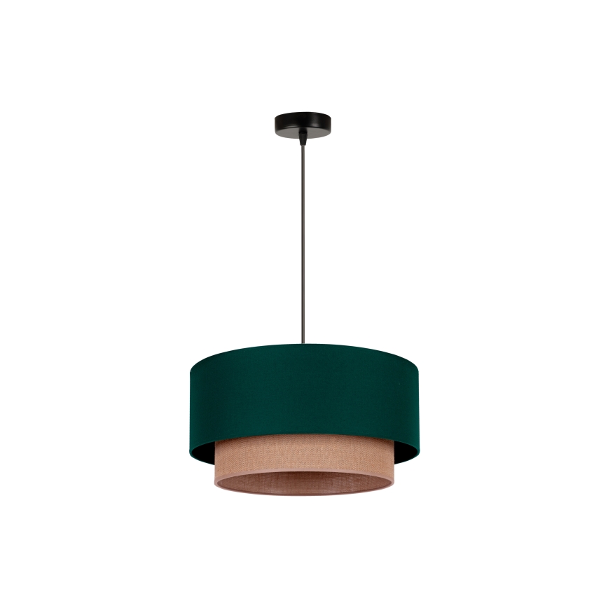Duolla - Chandelier on a string BOHO 1xE27/15W/230V d. 45 cm green/brown