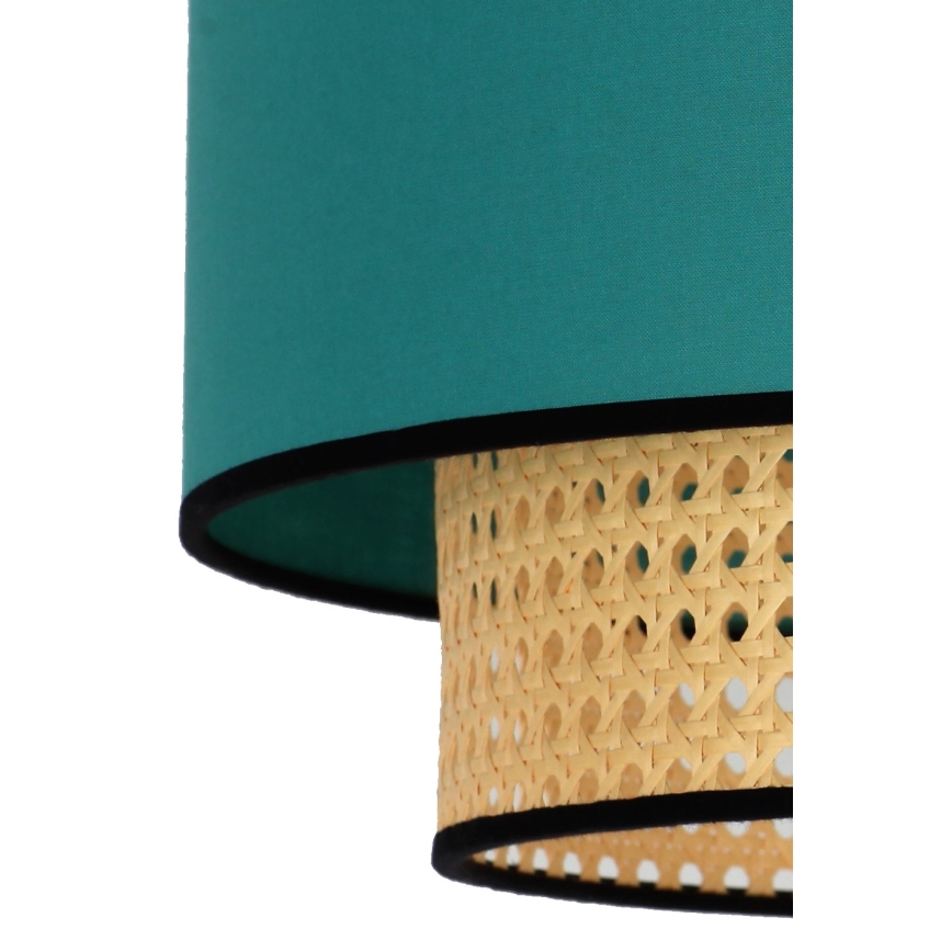 Duolla - Chandelier on a string BOHO 1xE27/15W/230V d. 45 cm turquoise/rattan
