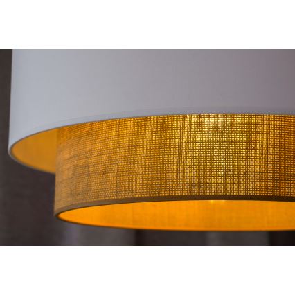 Duolla - Chandelier on a string BOHO 1xE27/15W/230V d. 45 cm white/brown