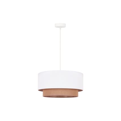 Duolla - Chandelier on a string BOHO 1xE27/15W/230V d. 45 cm white/brown