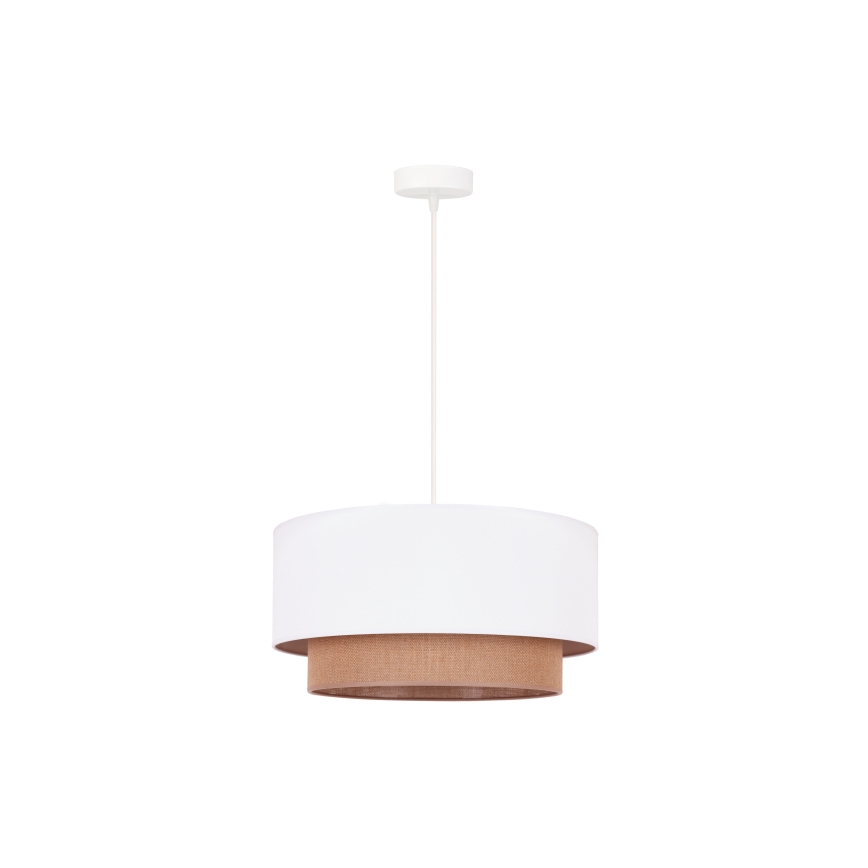 Duolla - Chandelier on a string BOHO 1xE27/15W/230V d. 45 cm white/brown