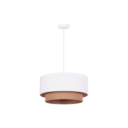 Duolla - Chandelier on a string BOHO 1xE27/15W/230V d. 45 cm white/brown