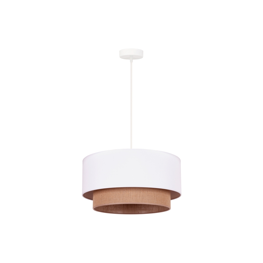 Duolla - Chandelier on a string BOHO 1xE27/15W/230V d. 45 cm white/brown