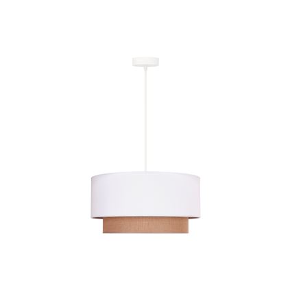 Duolla - Chandelier on a string BOHO 1xE27/15W/230V d. 45 cm white/brown