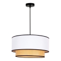 Duolla - Chandelier on a string BOHO 1xE27/15W/230V d. 45 cm white/rattan