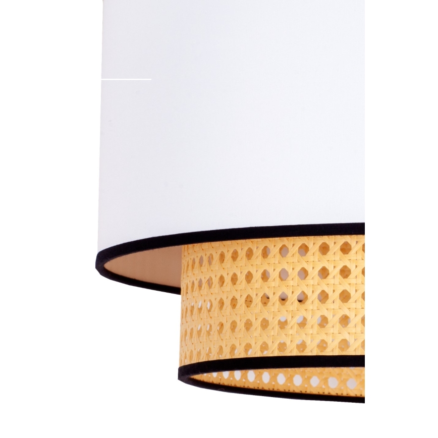 Duolla - Chandelier on a string BOHO 1xE27/15W/230V d. 45 cm white/rattan