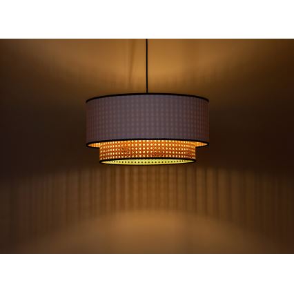 Duolla - Chandelier on a string BOHO 1xE27/15W/230V d. 45 cm white/rattan