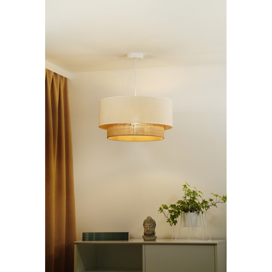 Duolla - Chandelier on a string BOHO 1xE27/15W/230V d. 60 cm beige/brown