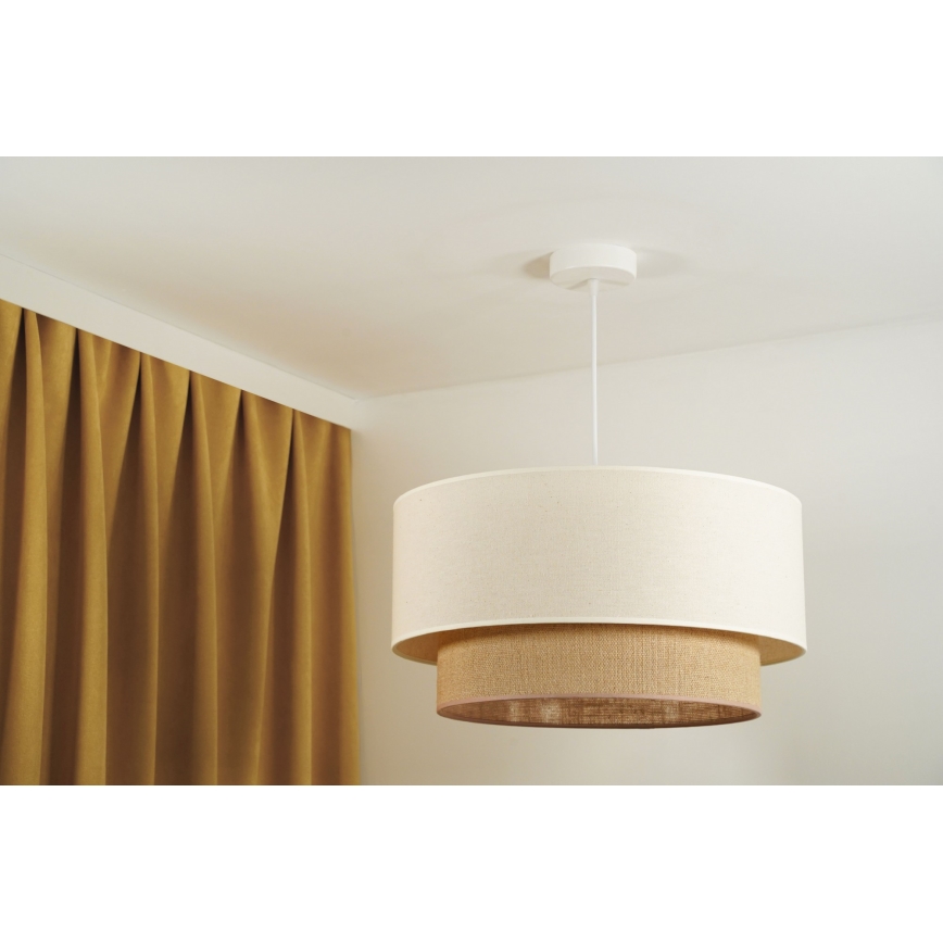 Duolla - Chandelier on a string BOHO 1xE27/15W/230V d. 60 cm beige/brown